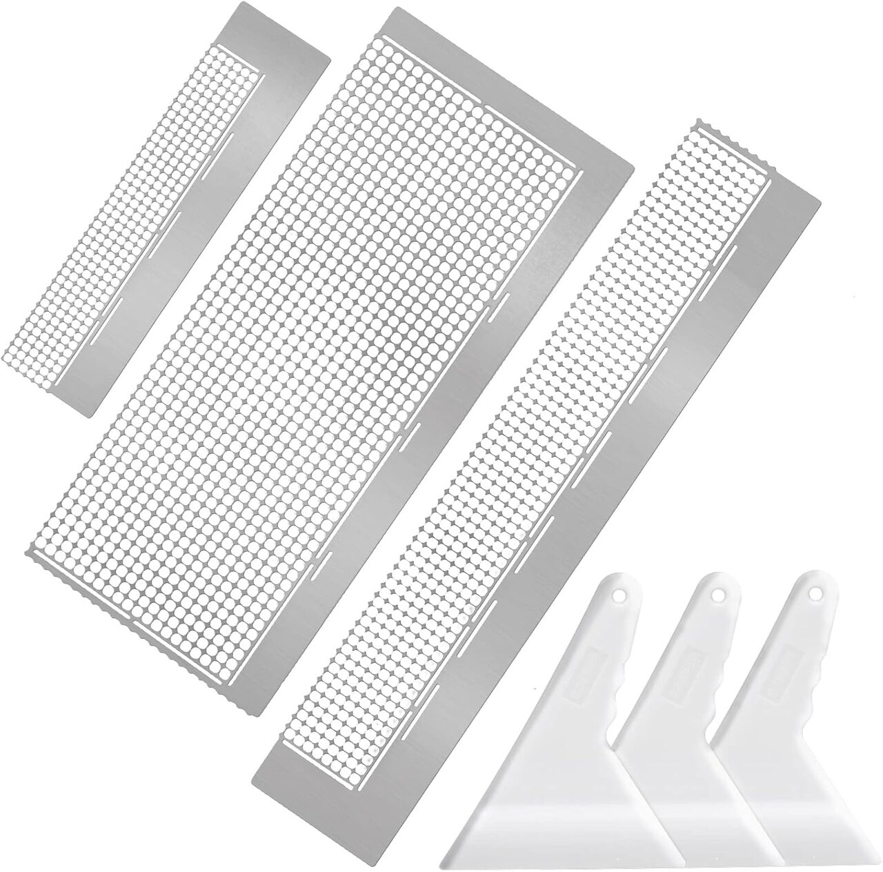 3Pcs Stainless Steel Diamond Painting Drawing Ruler Kit – Full & Partial Drill DIY Art Crafts